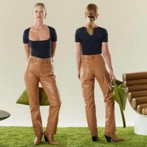 Simon Miller Vegan Leather Straight Leg Pants